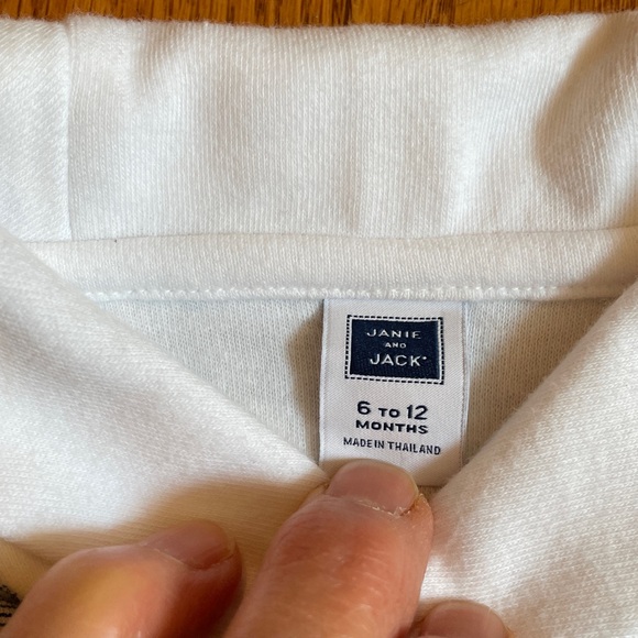 Janie and Jack Navy and White Striped 6-12 months Baby Boy Outfit.  Like New! - Picture 3 of 4